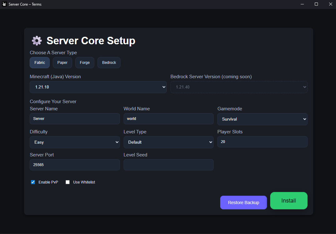 Simple Server Exe Server Core – Minecraft Server Maker